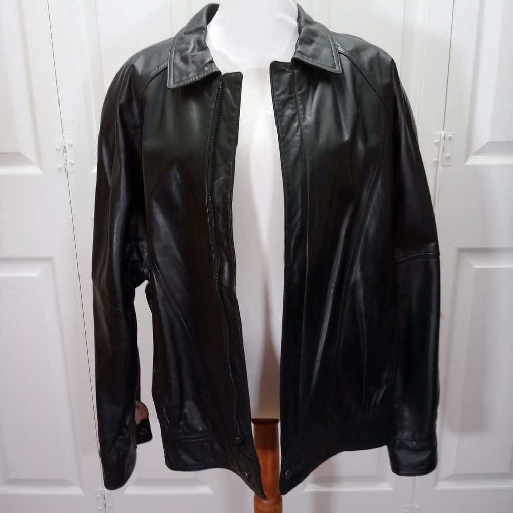 Remy Men's Black Leather Jacket 42